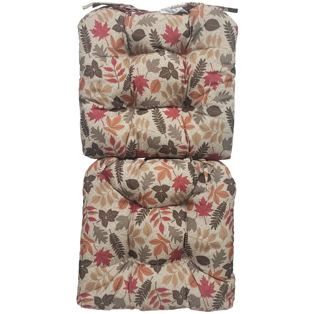 2 THICK REVERSIBLE CUSHION CHAIR PADS w/ties (16